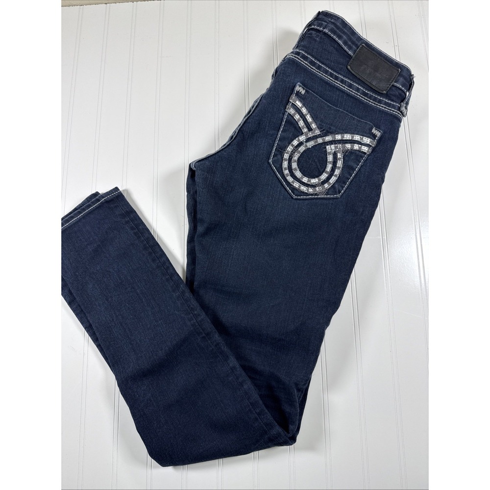 Big Star Vintage Co Womens Size 30L Jenae Skinny Dark Denim Jeans Blue 33 Inseam
